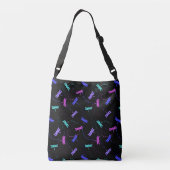Colorful Dragonfly Pattern Crossbody Bag Tas (Achterkant)