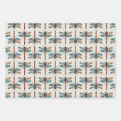 Colorful Dragonfly Pattern Inpakpapier Vel (Voorkant 3)