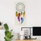 Colorful Dream Catcher Poster (Thuiskantoor)