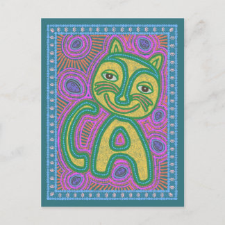 Colorful Dreamweaver Cat Briefkaart