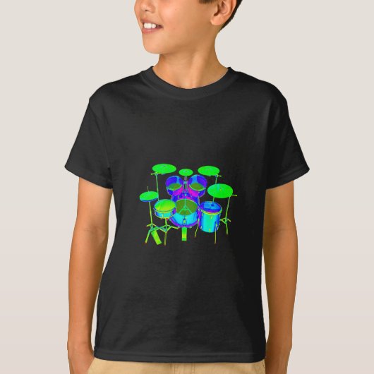 Colorful Drum Kit T-shirt (Voorkant)