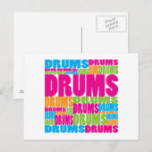 Colorful Drums Briefkaart (Voorkant / Achterkant)