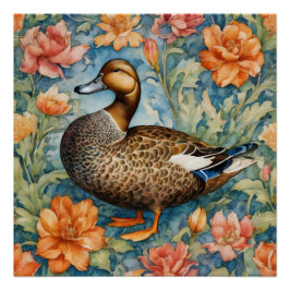 Colorful Duck Perfect Poster