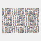 Colorful Dutch Houses Amsterdam City Pattern Theedoek (Horizontaal)