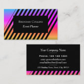 Colorful Dynamic Striped Modern Visitekaartje (Voorkant / Achterkant)