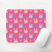Colorful Easter Bunnies Pattern | Mousepad Muismat (Met muis)