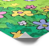 Colorful Easter Bunnies Poster (Hoek)