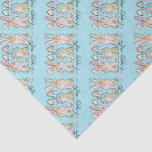 Colorful Easter Bunnies with Bows Tissuepapier (Detail)