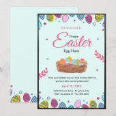 Colorful Easter Egg Hunt Party Invitation  (Devant / Derrière)