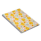 Colorful Easter Eggs and Chicken Pattern Notitieboek (Rechterzijde)