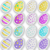 Colorful Easter Eggs Custom-Cut Vinyl Sticker Set (Devant)