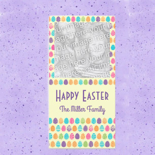 Colorful Easter Eggs foto Holiday Kaart