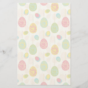 Colorful Easter Eggs Pattern Briefpapier