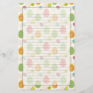 Colorful Easter Eggs Pattern Briefpapier