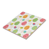 Colorful Easter Eggs Pattern Tegeltje (Zijkant)
