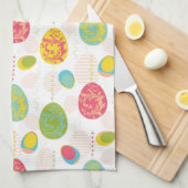 Colorful Easter Eggs Pattern Theedoek (Quarter Fold)