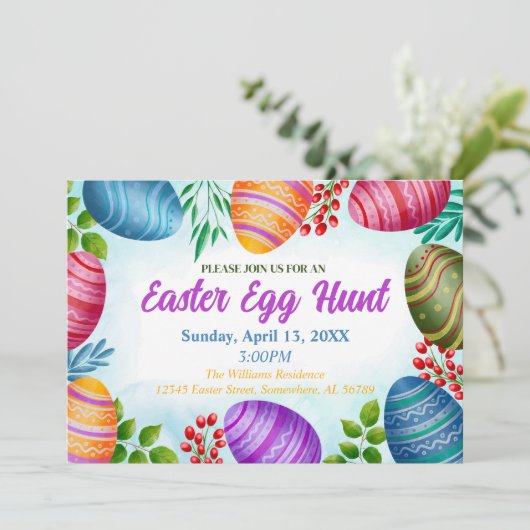 Colorful Easter Kaart (Staand voorkant)