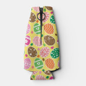 Colorful Easter Pattern Yellow Background Flesjeskoeler (Achterkant)