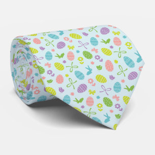 Colorful Easter Spring Patroon Necktie Stropdas