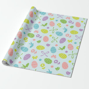 Colorful Easter Spring Patroon   Papier voor onmid