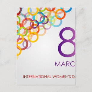 Colorful Ecard voor vrouwen dag Briefkaart