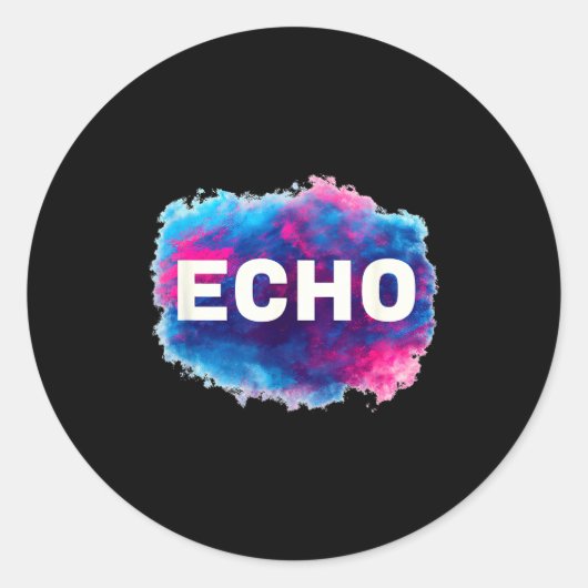 Colorful Echo Look  Ronde Sticker (Voorkant)