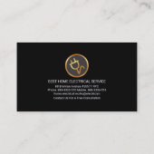 Colorful Electrical Charge Gold Electricia Bulb. Visitekaartje (Achterkant)