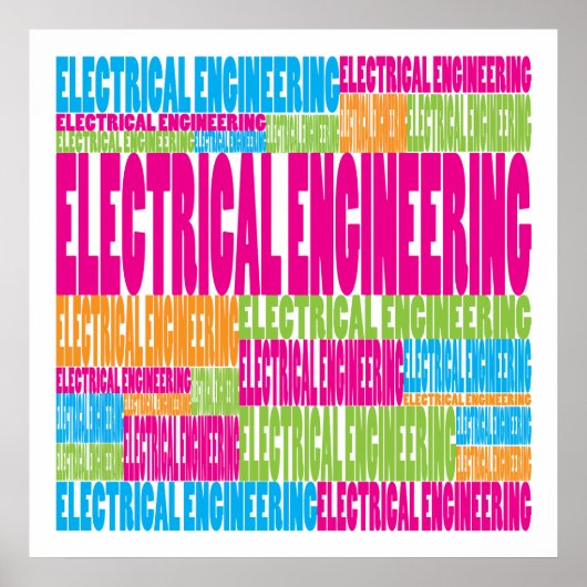 Colorful Electrical Engineering Poster (Voorkant)