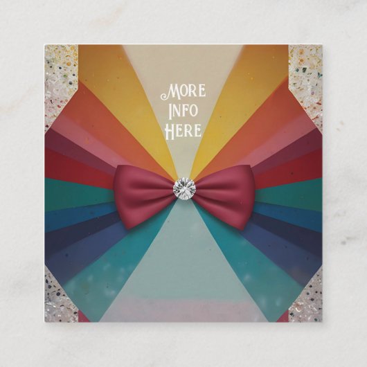 "Colorful Elegant Rainbow Faire-part de mariage (Dos)