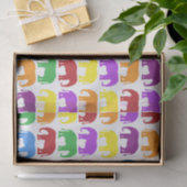 Colorful Elephant Pattern Tissuepapier (Geschenk)