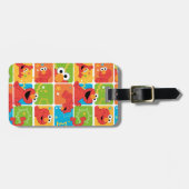 Colorful Elmo Grid Pattern Bagagelabel (Voorkant horizontaal)