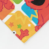 Colorful Elmo Grid Pattern Fleece Deken (Hoek)