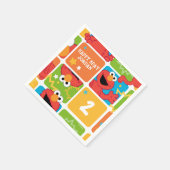 Colorful Elmo Grid Pattern Servet (Hoek)