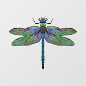 Colorful Emperor Dragonfly Art Raamsticker (Vel)