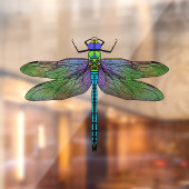 Colorful Emperor Dragonfly Art Raamsticker (Vel 2)