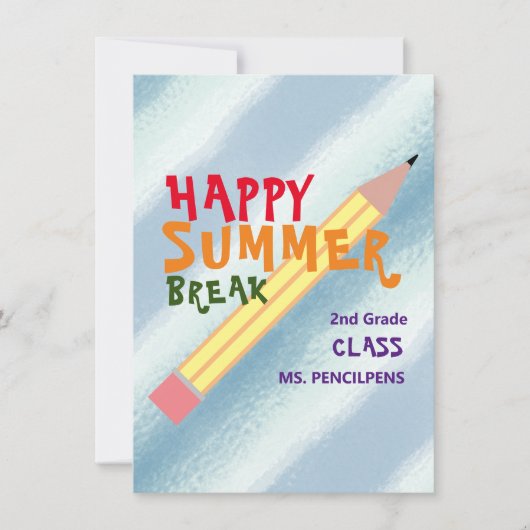 Colorful End School Year Teacher Note Cards (Voorkant)