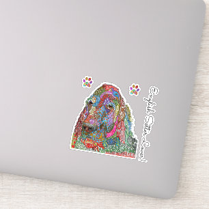 Colorful English Setter Lover Vinyl Stickers