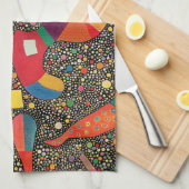 Colorful Ensemble van Wassily Kandinsky Theedoek (Quarter Fold)