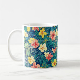 Colorful Exotic Flowers Patroon Koffiemok
