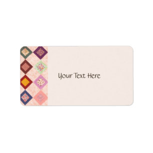 Colorful Fabrics Patroon Etiket