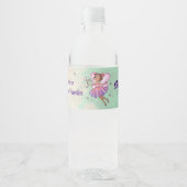 Colorful Fairy Birthday Waterfles Etiket (Voorkant)