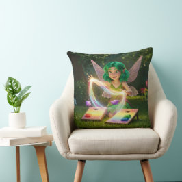 Colorful Fairy Bridal Shower  Kussen