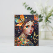 Colorful Fairy Butterflies Fantasy Art Briefkaart (Staand voorkant)