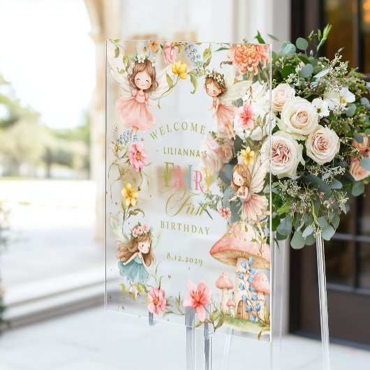 Colorful Fairy First Birthday Enchanted Welcome
