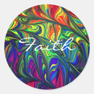 Colorful Faith Ronde Sticker