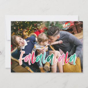 Colorful Falalala Holiday Card Feestdagenkaart