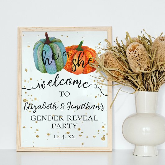 Colorful Fall Citrouilles Genre Reveillez Affiche 