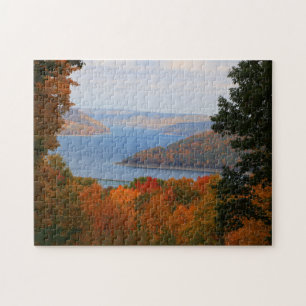 Colorful Fall Leaves Overzien Casey Bridge Legpuzzel