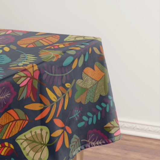 Colorful Fall Leaves Pattern Fabric Tablecloth Tafelkleed (Voorbeeld)