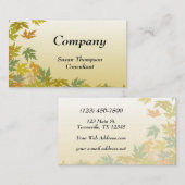 Colorful Falling Autumn Leaves Visitekaartje (Voorkant / Achterkant)